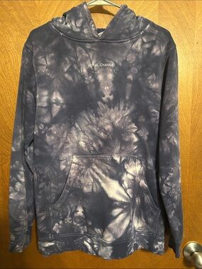 Women's Navy Tie-Dye Hoodie Sweater